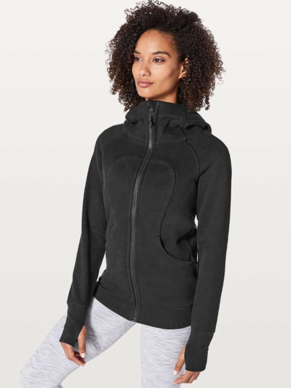 LULULEMON Scuba Hoodie *Classic Cotton Fleece in Black Sz 10 - ORIGINAL STYLE!
